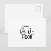 Reading Art Reading Is A Hoot ポストカード (正面/裏面)