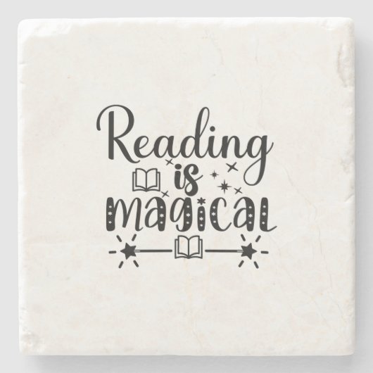 Reading Art Reading Is Magical ストーンコースター (正面)