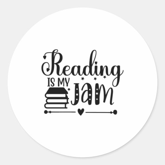 Reading Art Reading Is My Jam ラウンドシール (正面)