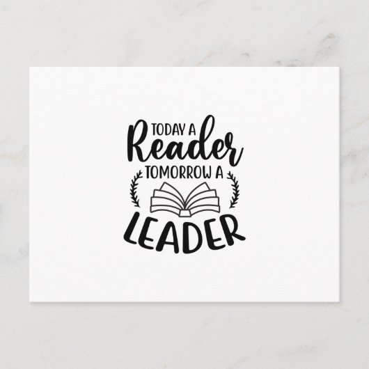 Reading Art Today A Reader Tomorrow A Leader ポストカード (正面)