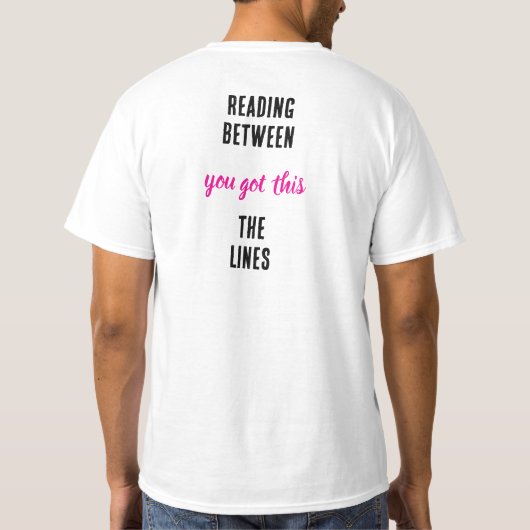 Reading between the lines tシャツ (裏面)