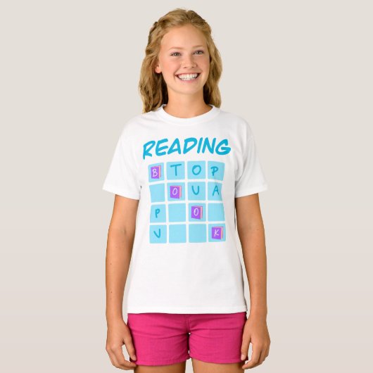 Reading Book Crossword Typography Design for Book  Tシャツ (正面フル)