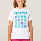 Reading Book Crossword Typography Design for Book  Tシャツ (正面)