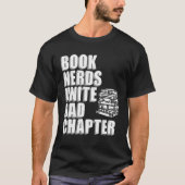 Reading Book  Dad Book Nerds Tシャツ (正面)