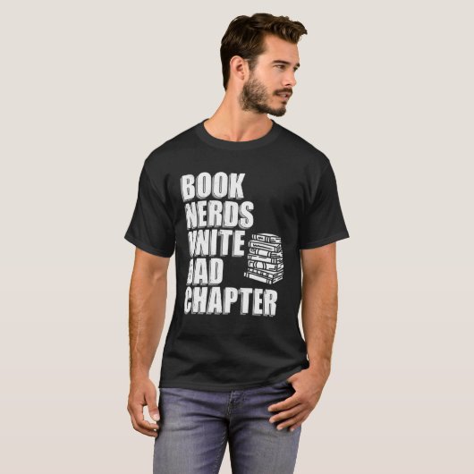 Reading Book  Dad Book Nerds Tシャツ (正面フル)