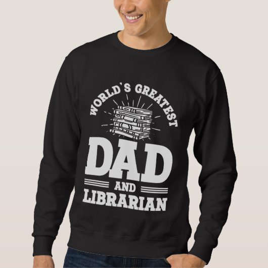 Reading Book  Dad Librarian スウェットシャツ (正面)