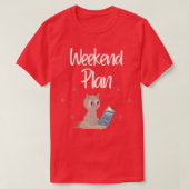 Reading Book Lovers Weekend Plans Cat Lover  Tシャツ (デザイン正面)