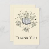 Reading Books Books  Lover サンキューカード (正面/裏面)