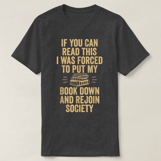Reading books t s funny read books lover reading tシャツ (デザイン正面)