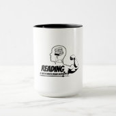 Reading = Brain Gains Mug マグカップ (中央)