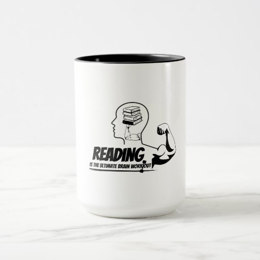 Reading = Brain Gains Mug マグカップ (中央)