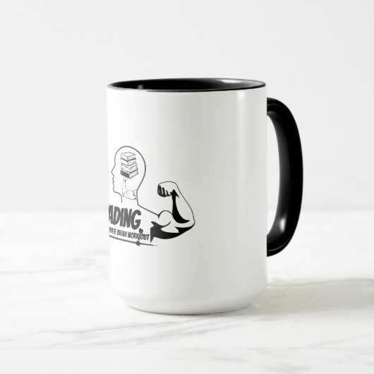 Reading = Brain Gains Mug マグカップ (正面右)