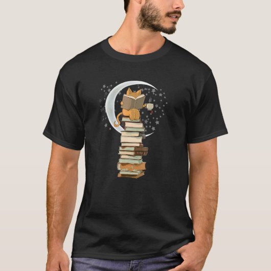 Reading By Moonlight Books Coffee And Cute C Tシャツ (正面)