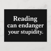 Reading can endanger your stupidity ポストカード (正面)