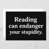 Reading can endanger your stupidity 招待状 (正面/裏面)