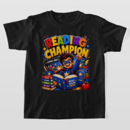 Reading Champion | キッズスクールヒーローTシャツ Tシャツ