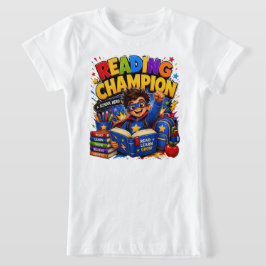 Reading Champion | キッズスクールヒーローTシャツ Tシャツ