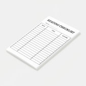 reading checklist ポストイット (アングル)