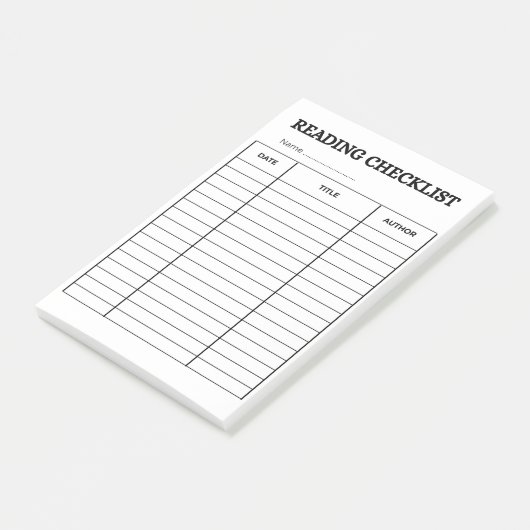 reading checklist ポストイット (アングル)