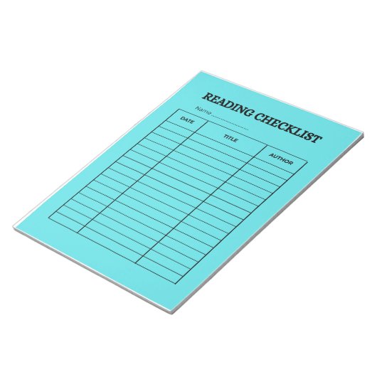 Reading Checklist Tracker ノートパッド (アングル)