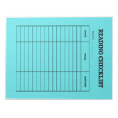 Reading Checklist Tracker ノートパッド (正面)