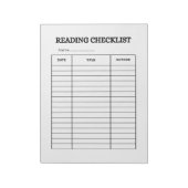 Reading Checklist Tracker ノートパッド (回転)