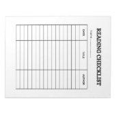 Reading Checklist Tracker ノートパッド (正面)