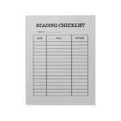 Reading Checklist Tracker ノートパッド (回転)