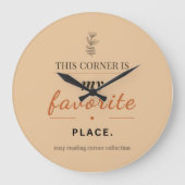 Reading Corner Analogue Wall Clock ラージ壁時計 (正面)
