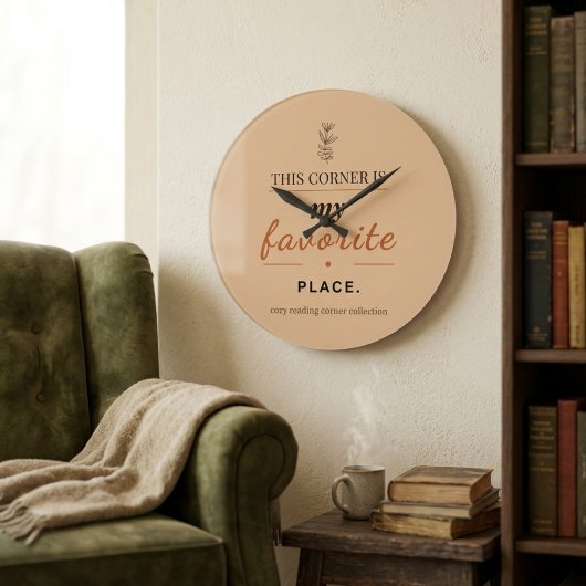 Reading Corner Analogue Wall Clock ラージ壁時計
