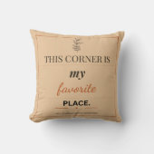 Reading Corner Square Throw Pillow クッション (正面)