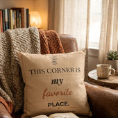 Reading Corner Square Throw Pillow クッション