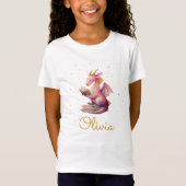 Reading Dragon Girls’ T-Shirt – Personalized Name Tシャツ (正面)