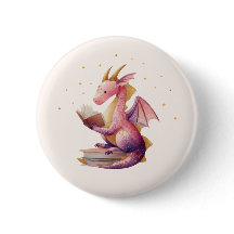 Reading Dragon Round Button – Custom Background