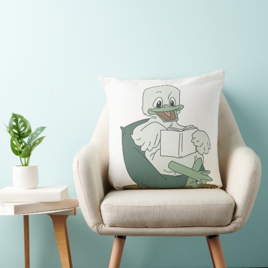 Reading Duck Throw Pillow クッション (椅子)