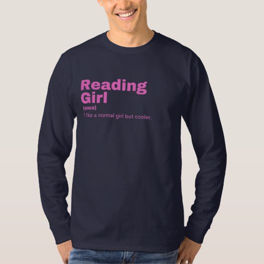 Reading Girl - Reading Tシャツ (正面)