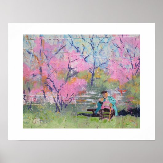 Reading Her Letter Redbuds / Artist Larry Lerew ポスター (正面)