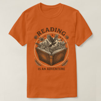 Reading Is An Adventure - Vintage Book & Tropical Tシャツ