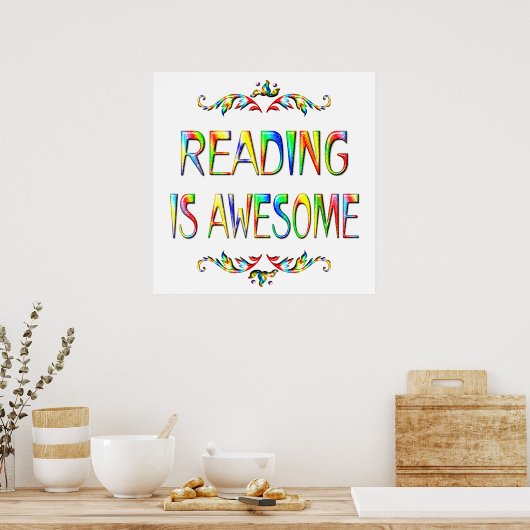 Reading is Awesome ポスター (キッチン)