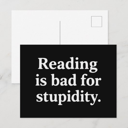 Reading is bad for stupidity ポストカード (正面/裏面)