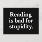 Reading is bad for stupidity ポストカード (正面)