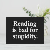 Reading is bad for stupidity 招待状 (スタンド正面)