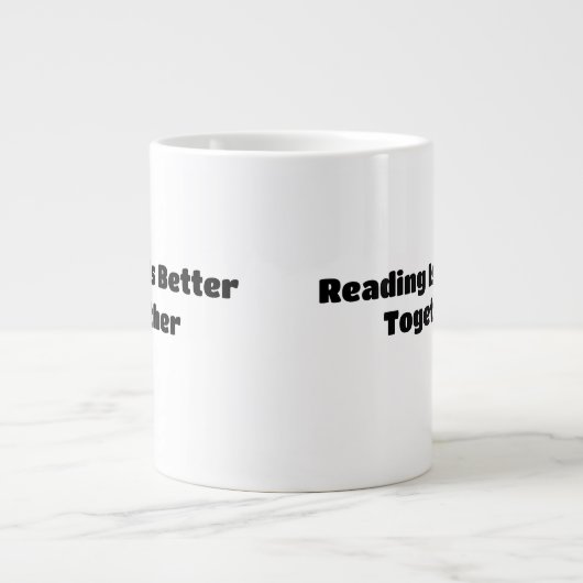 Reading Is Better Together – World Read Aloud Day  ジャンボコーヒーマグカップ (正面)