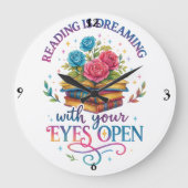 Reading Is Dreaming.... ラージ壁時計 (正面)
