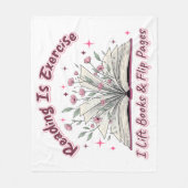 Reading Is Exercise....  フリースブランケット (正面)