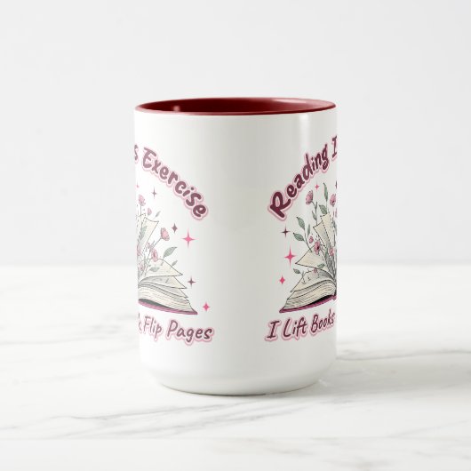 Reading Is Exercise....  マグカップ (中央)