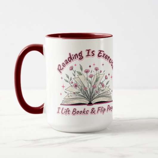 Reading Is Exercise....  マグカップ (左)