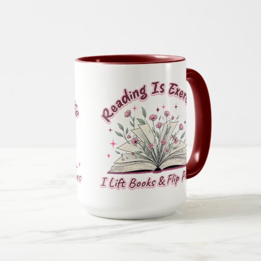 Reading Is Exercise....  マグカップ (正面右)