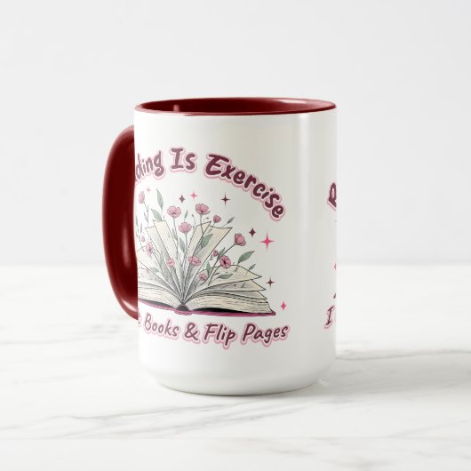 Reading Is Exercise....  マグカップ (正面左)
