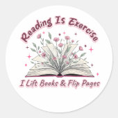 Reading Is Exercise.... ラウンドシール (正面)